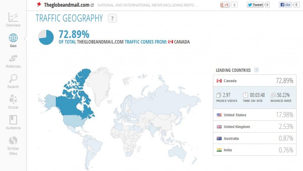 Theglobeandmail.com- New website